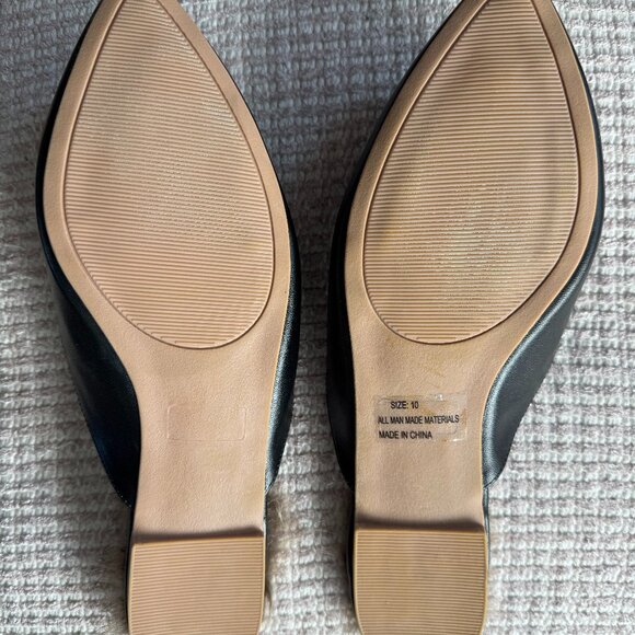 NEW Lulus Antonia 2 Black Faux Fur Loafer Slides 10 - Picture 4 of 4